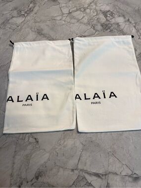 Alaia Paris Set of 2 Drawstring Dust Bags NEW Boutique Fresh